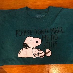 Green snoopy tshirt!!